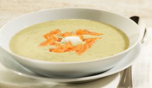 Broccolisoep met zalm