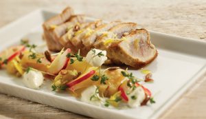 Gegrilde tonijn met crème van Boursin